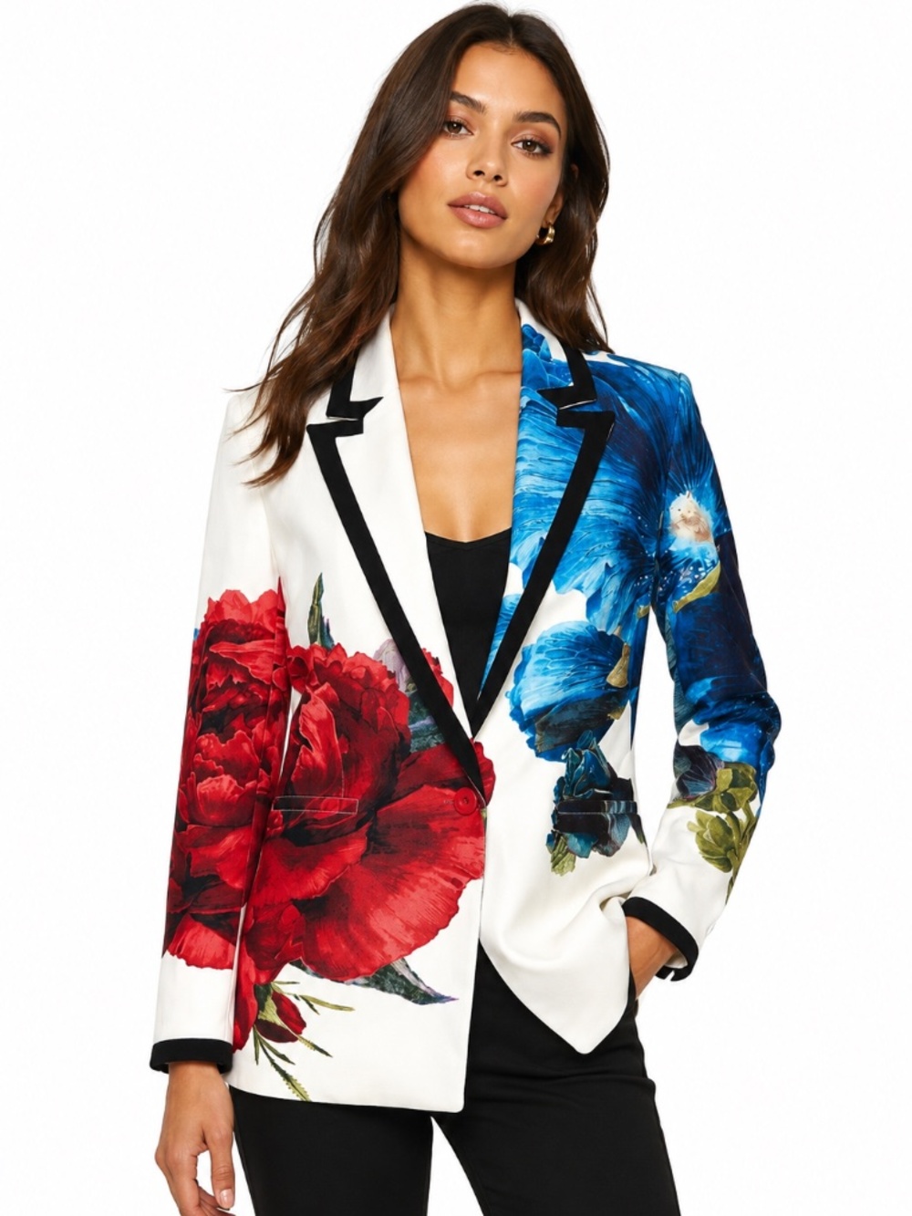 Alice + Olivia - Denny Notch Collar Boyfriend Blazer